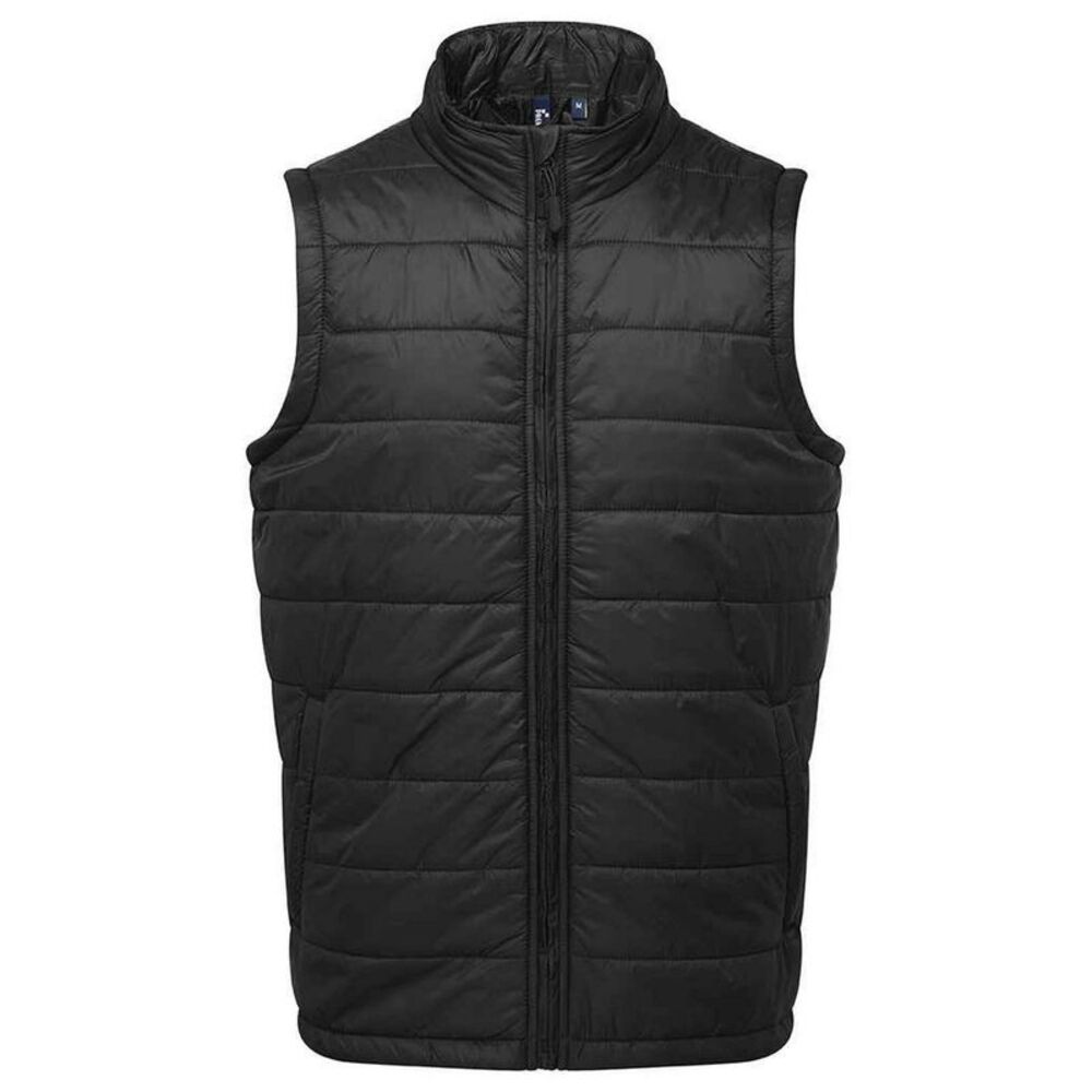Premier Mens Recyclight Padded Vest / Black